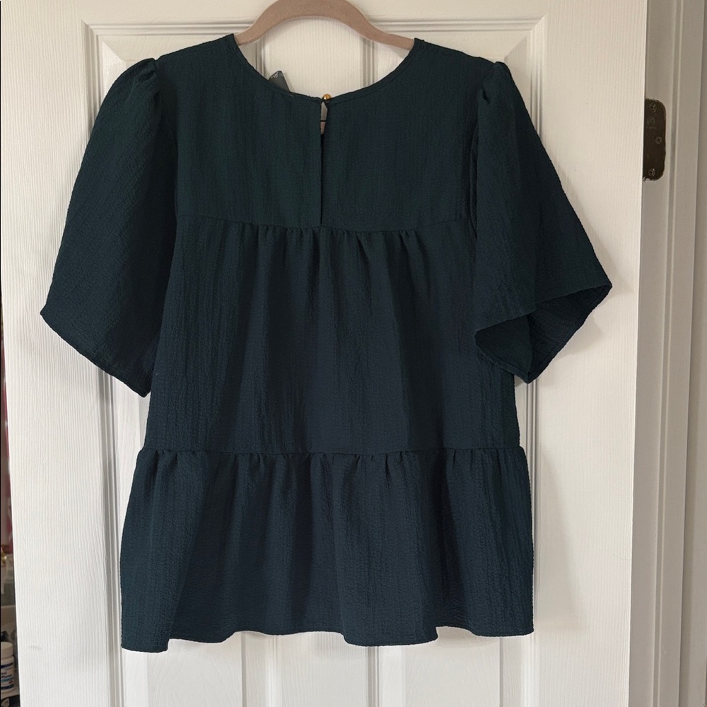 ARULA Dark Green Women's Blouse - Picture 4 of 4